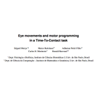 Eye Movements and Motor Programming in a Time-To-Contact Task